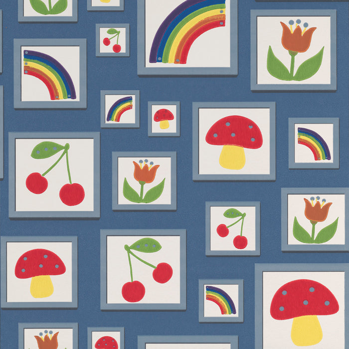 Little Greene behang Balance in kleur Woad