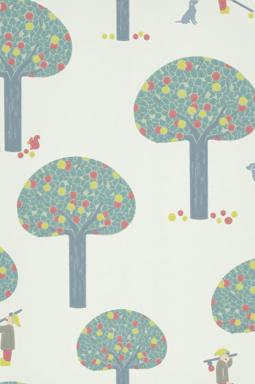 Little Greene Rodney Street in kleur Delicate Blue uit de collectie Storybook Papers