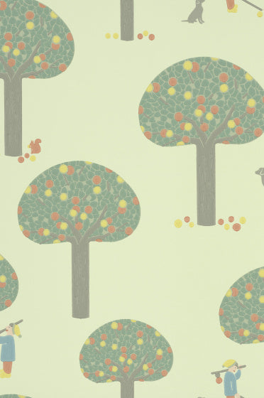 Little Greene behang Rodney Street Pea Green