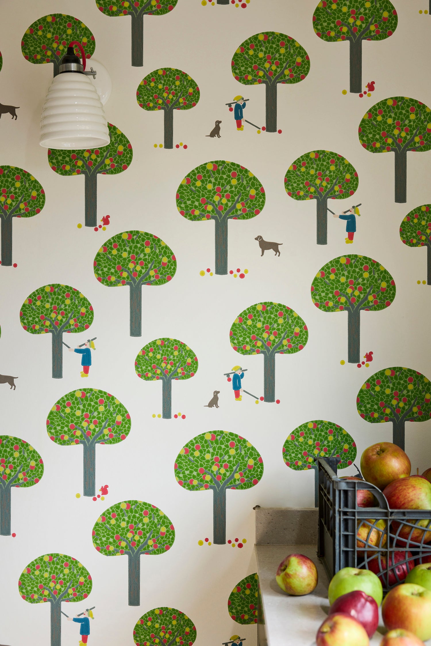 Little Green Rodney Street behang in kleur Sage & Onion sfeerafbeelding