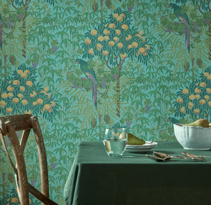 1838 Wallcoverings behang Macaw - Teal 2311-167-04