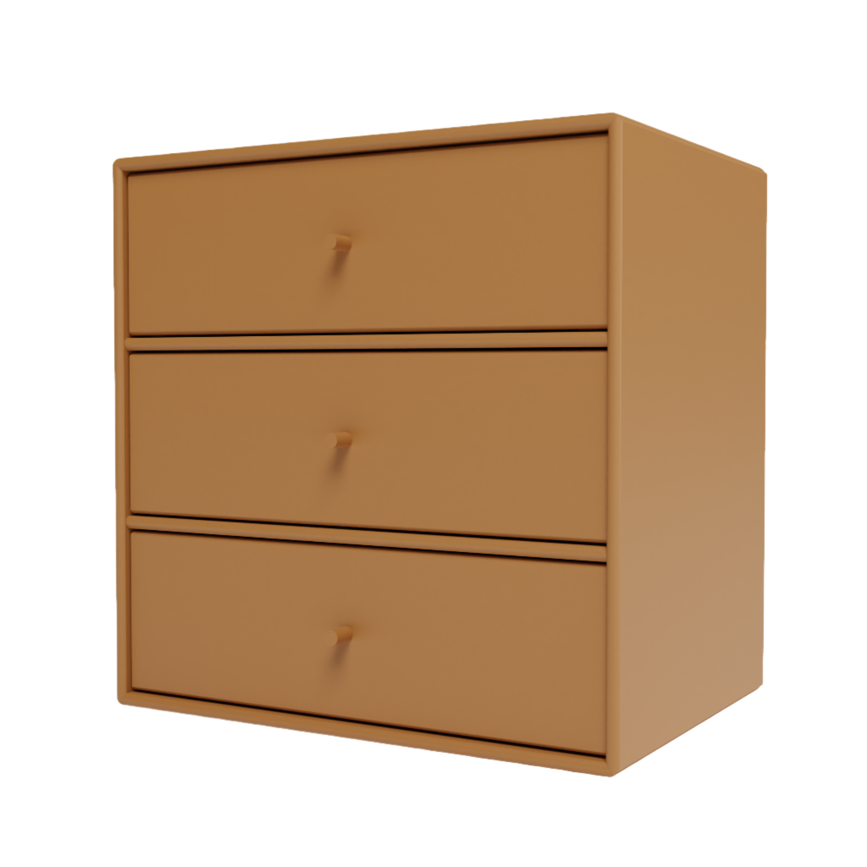 Montana Mini wandkast 1007 with three drawers amber