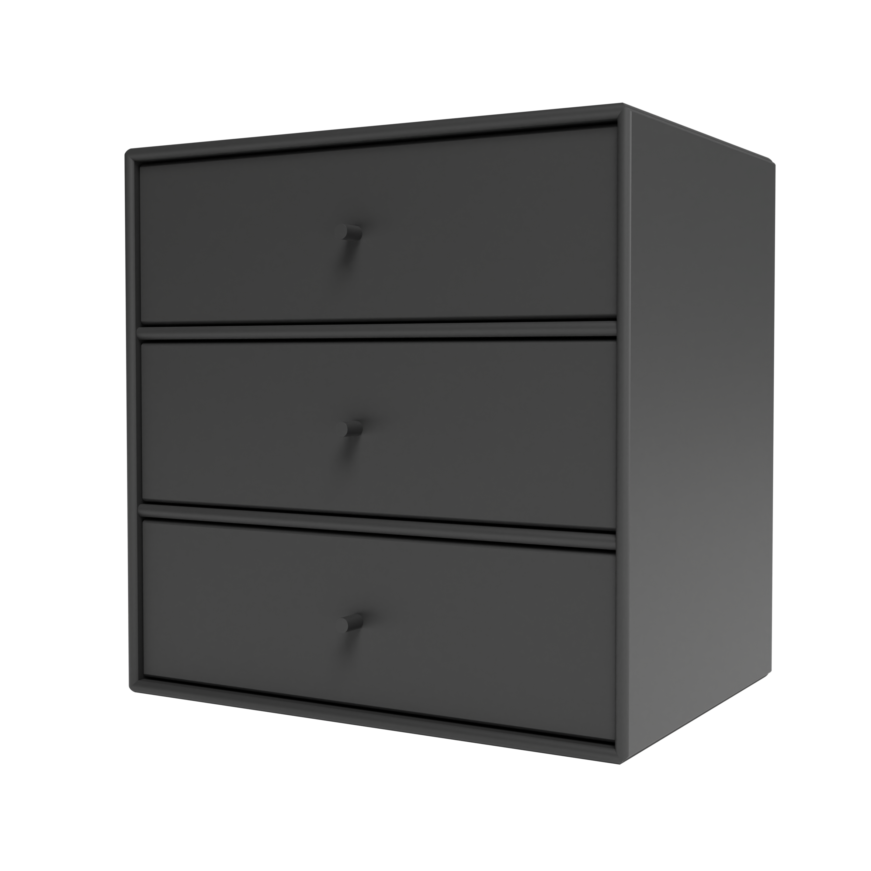 Montana Mini wandkast 1007 with three drawers donkergrijs