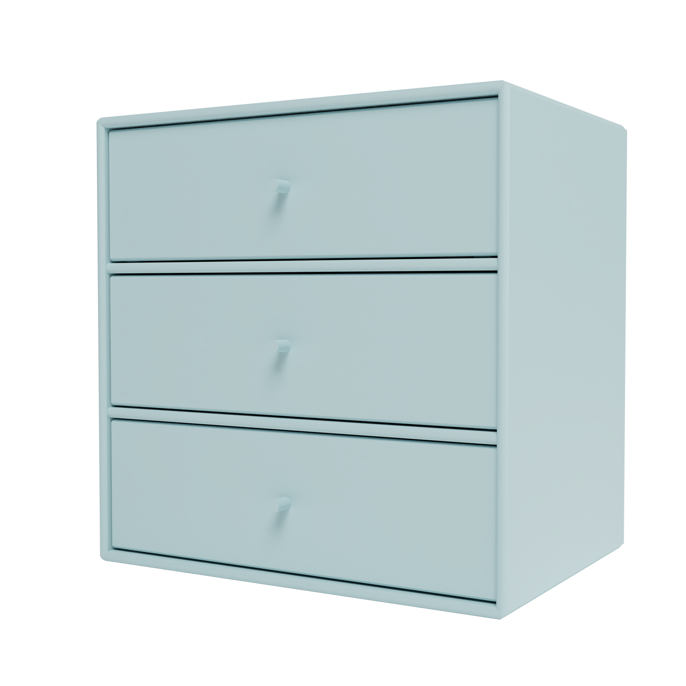 Montana Mini wandkast 1007 with three drawers blauw