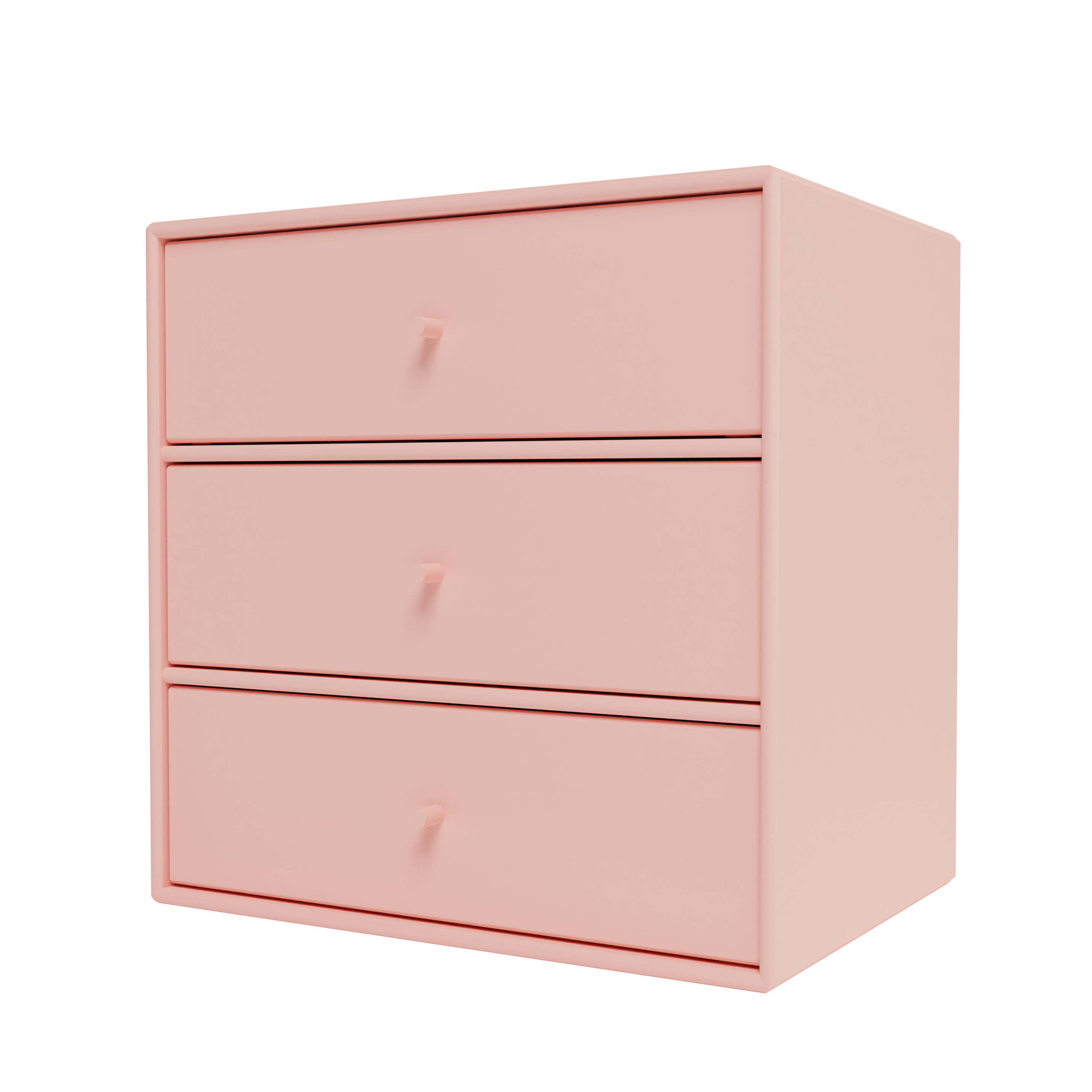 Montana Mini wandkast 1007 with three drawers roze