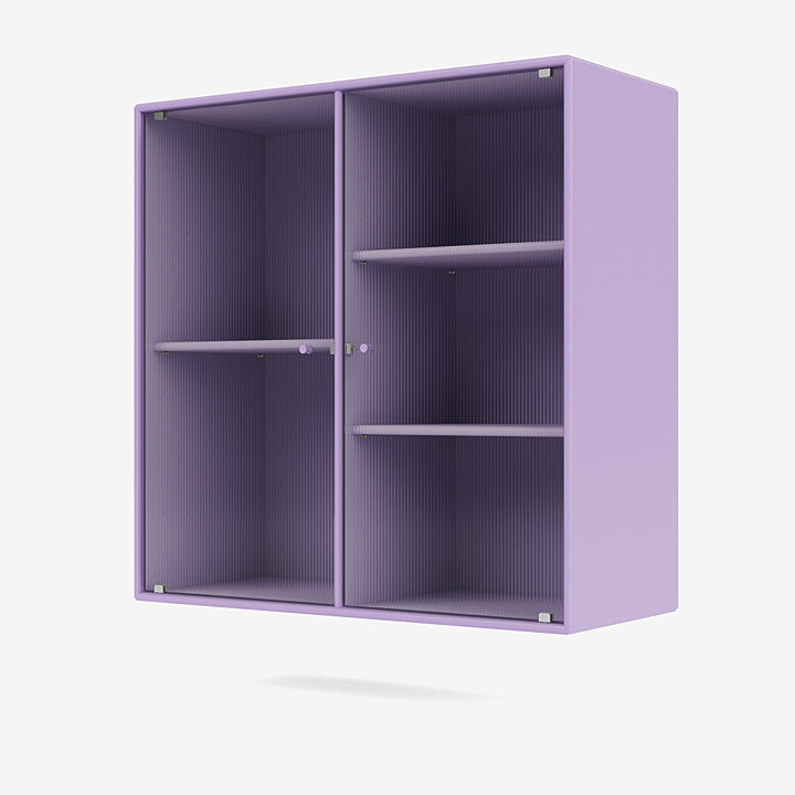 Montana Ripple 2 Vitrine cabinet iris, paars, ribbelglas