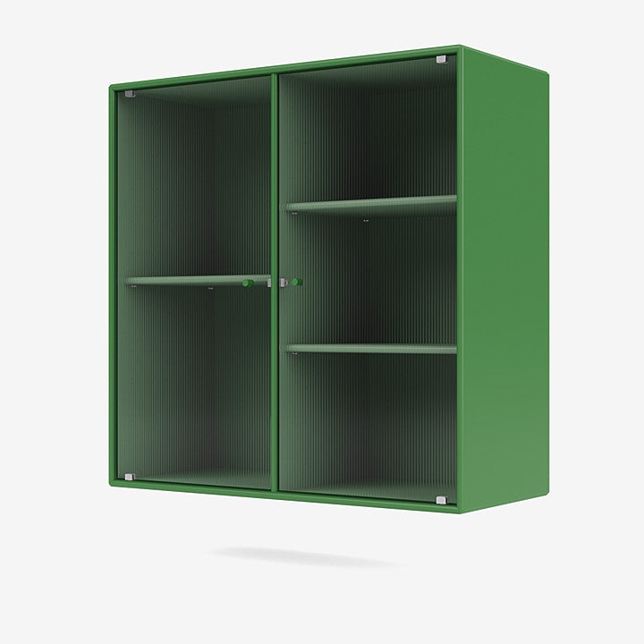 Montana Ripple 2 Vitrine cabinet parsley , groen, ribbelglas