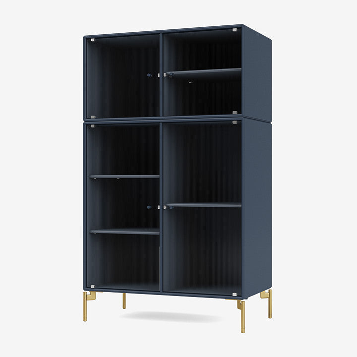 Montana Ripple 3 Vitrine cabinet juniper , donkerblauw