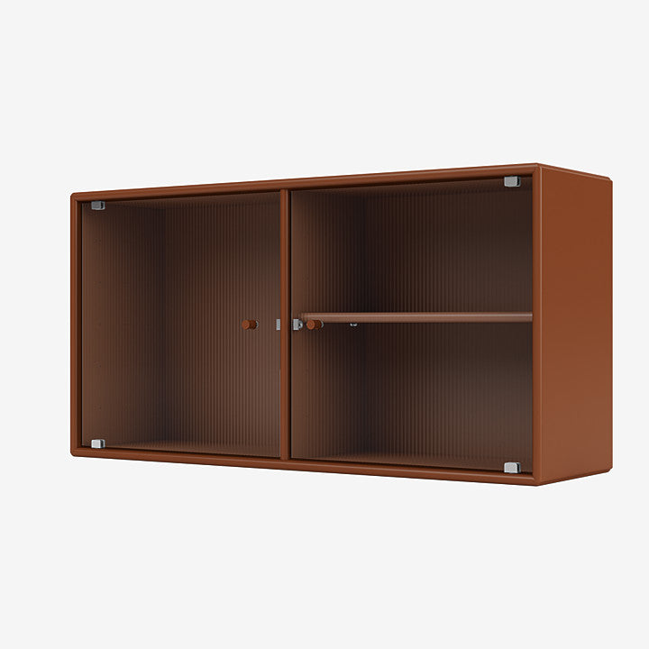 Montana Ripple 1 Vitrine cabinet hazulnut