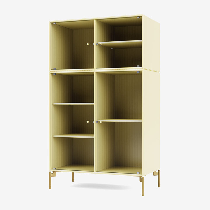 Montana Ripple 3 Vitrine cabinet camomile, lichtgeel