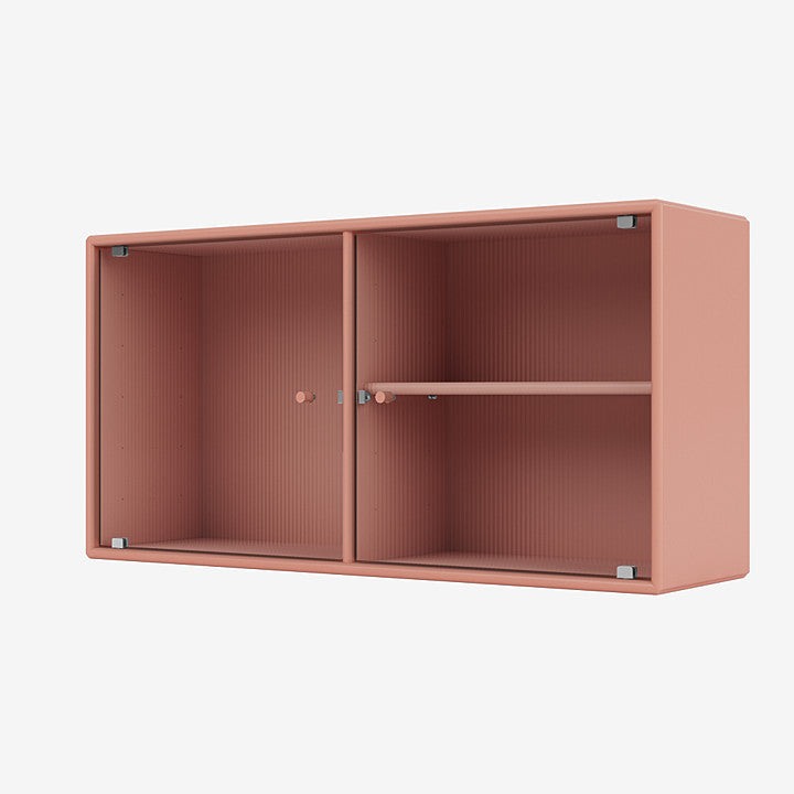 Montana Ripple 1 Vitrine cabinet rhubarb, oud roze