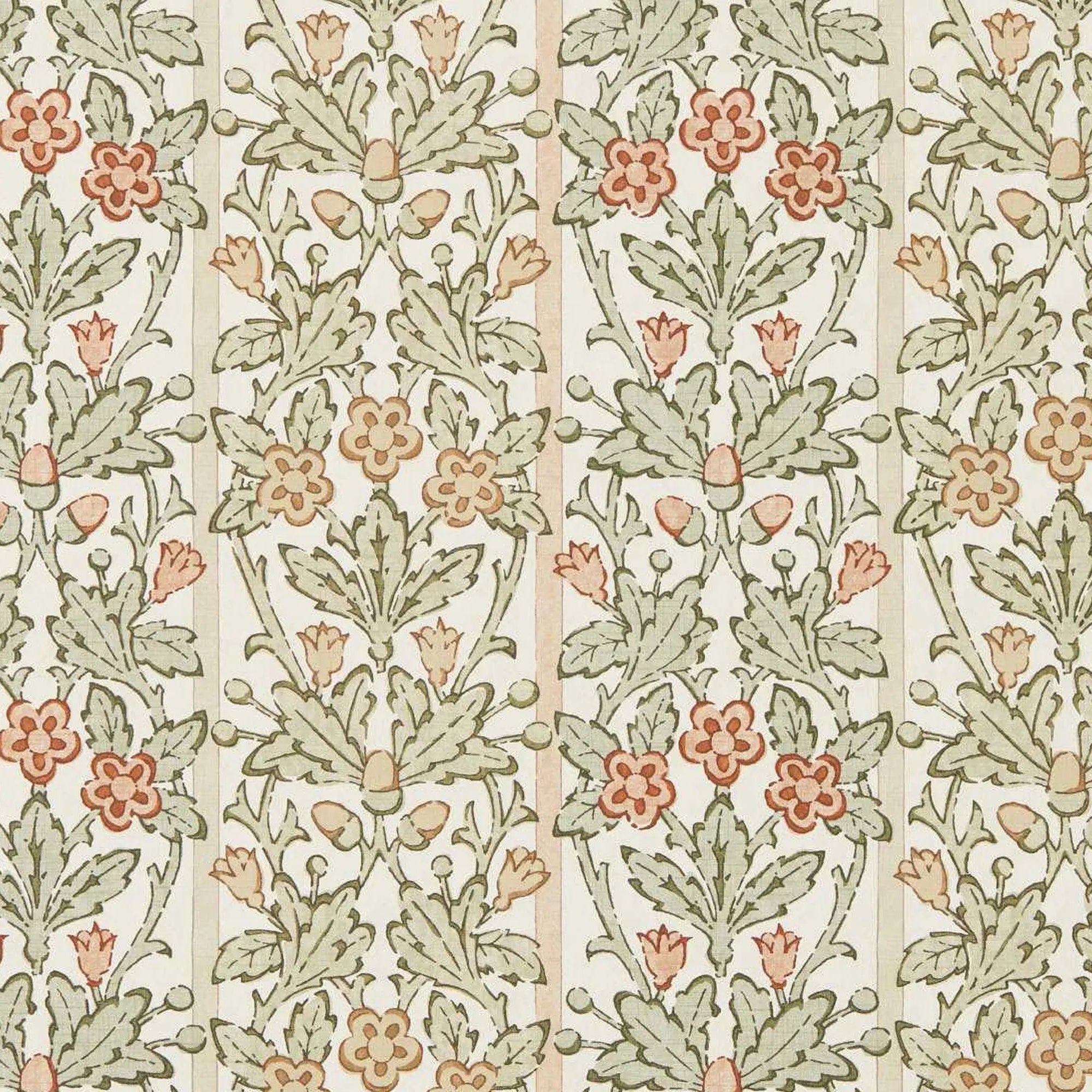 Morris and Co behang Oak & Blossom Chestnut/Primrose 217589