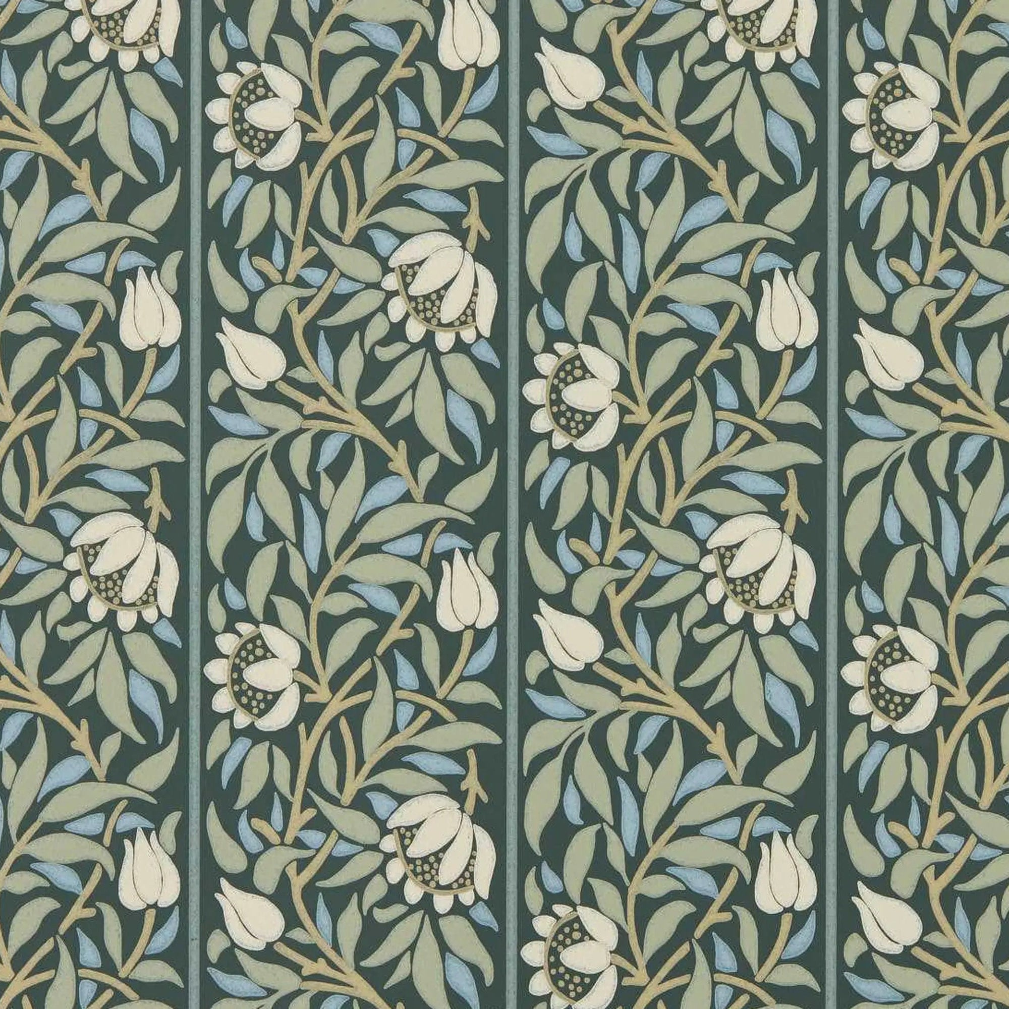 Morris and Co behang Peony Trellis Bayleaf/Slate 217571