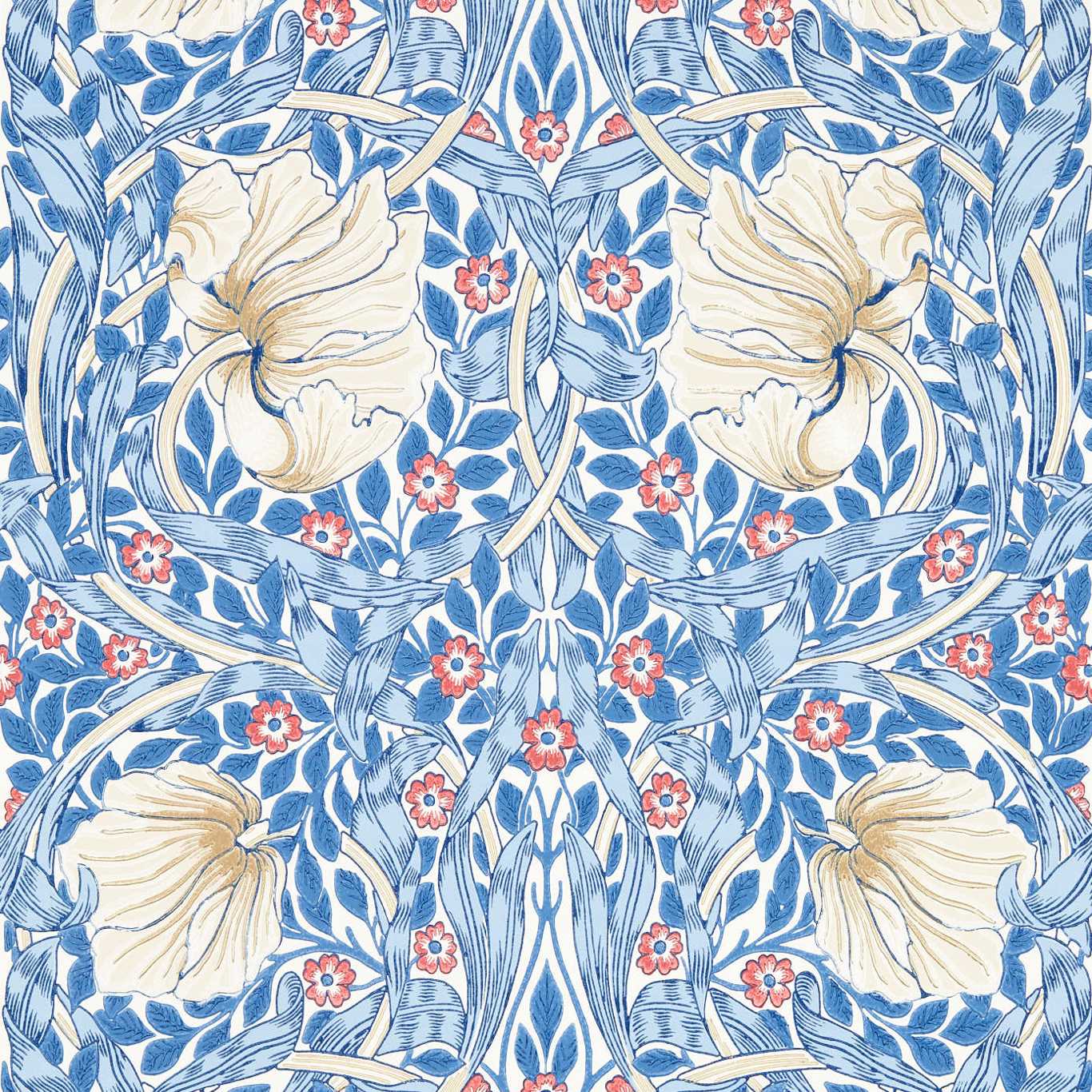 Morris and Co behang Pimpernel Woad 217062