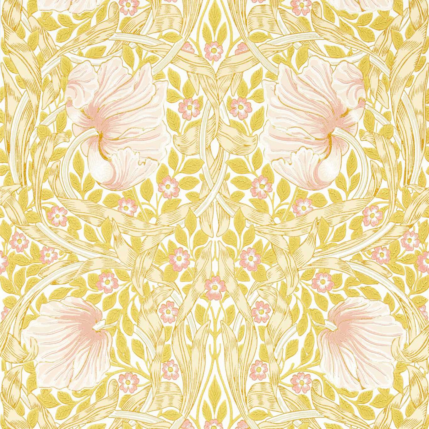 Morris and Co behang Pimpernel Sunflower/Pink 217065