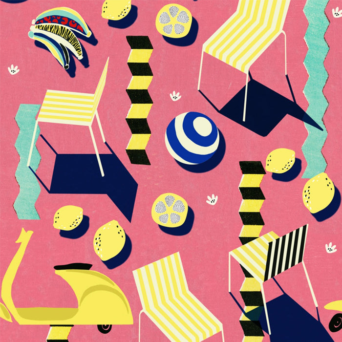 Mind the Gap behang Moto Bello Pink WP20853