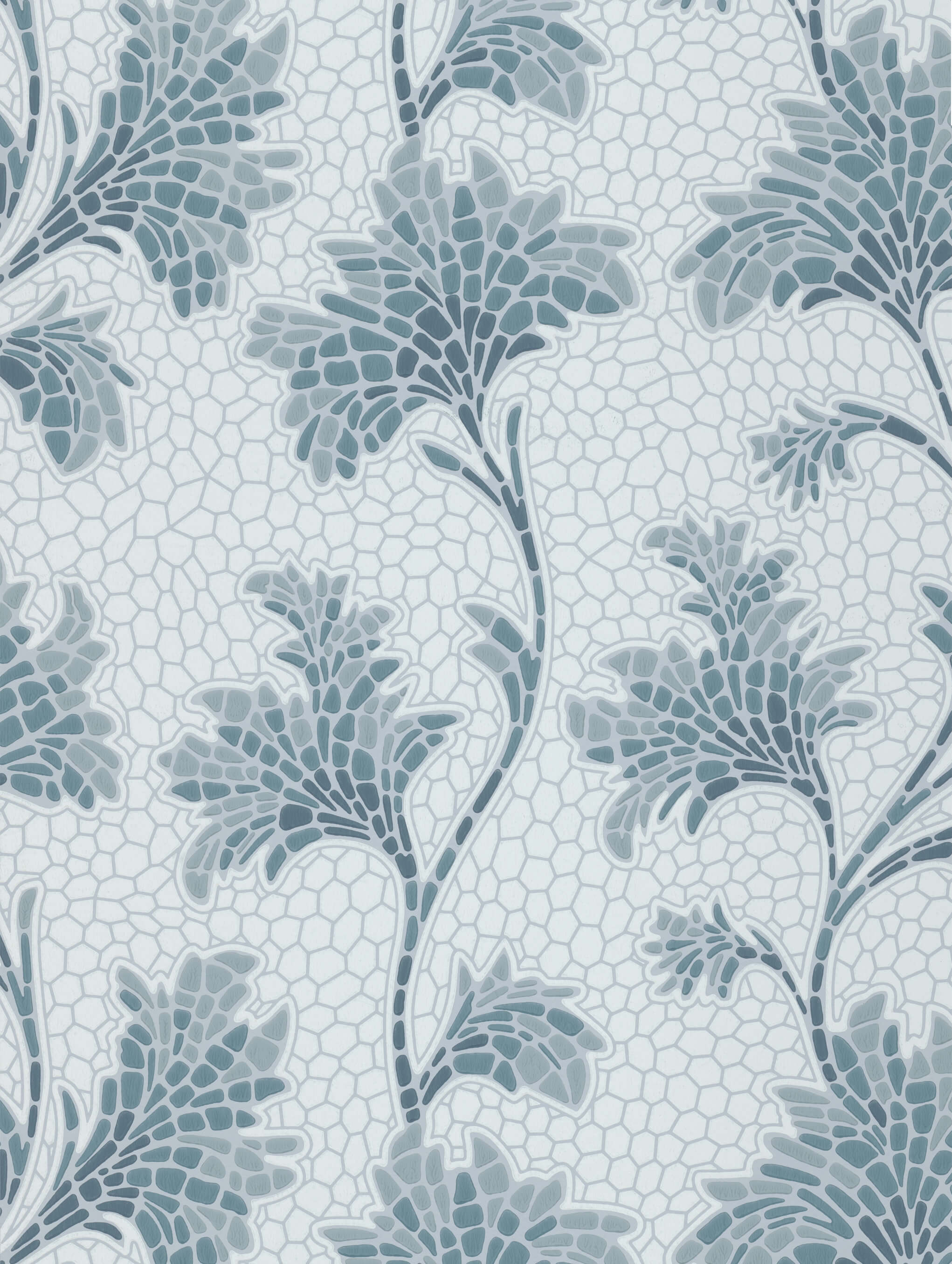 Little Greene Behang Mosaic Trail - Etruria