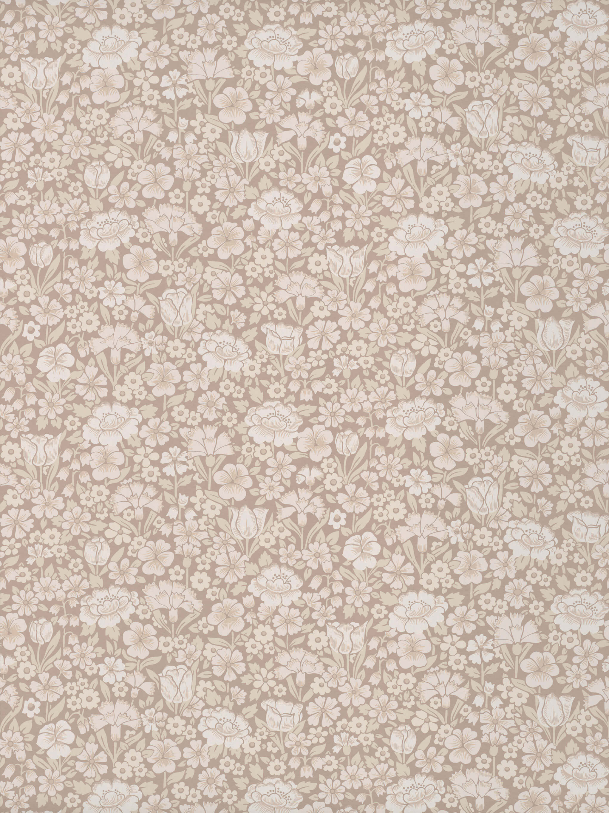 Little Greene Behang Spring Flowers - Portland Stone