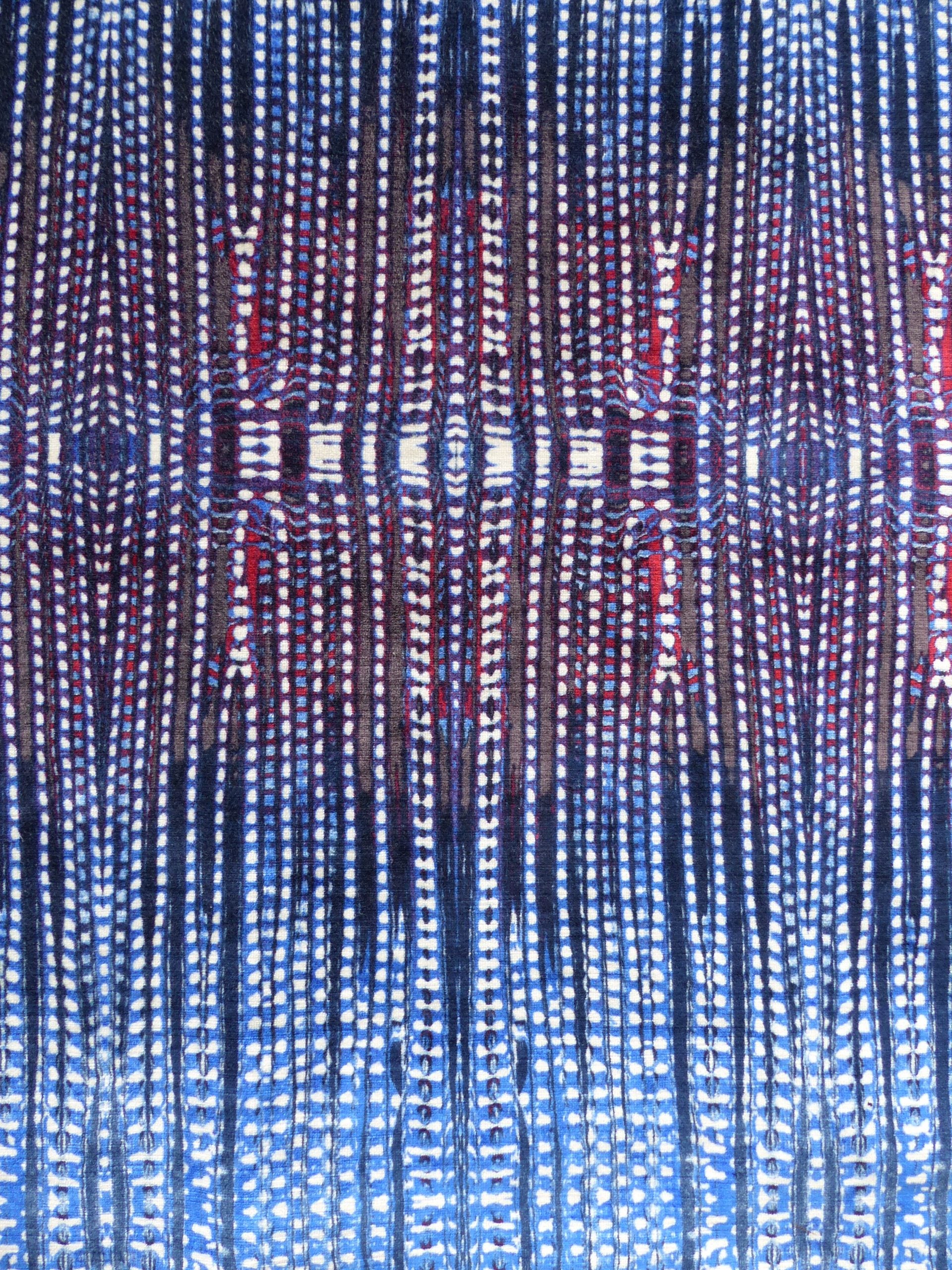 Karin Sajo stof Amazone KS 123 - Bleu Cobalt