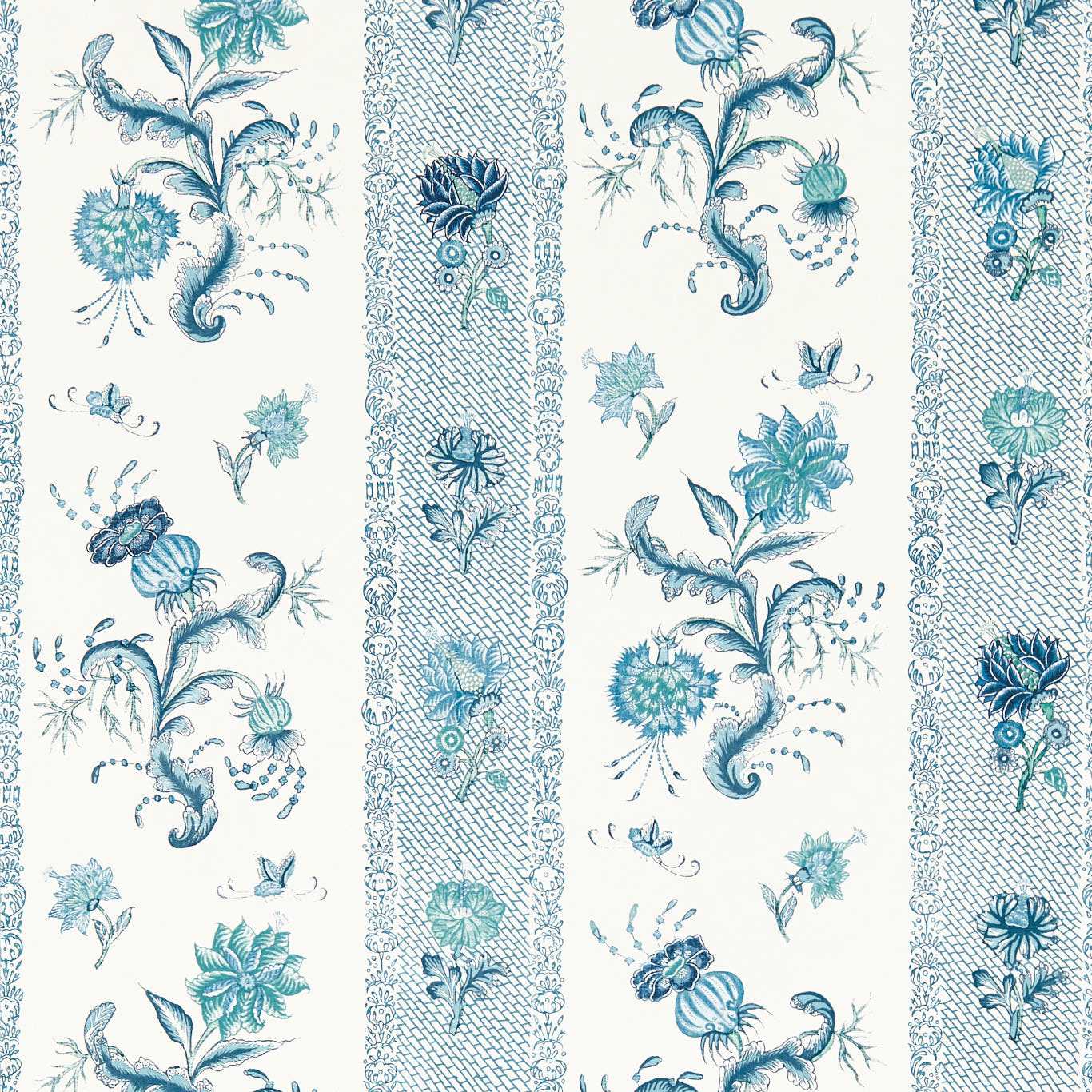 Zoffany behang Papaver stripe Mazarine Blue 313135