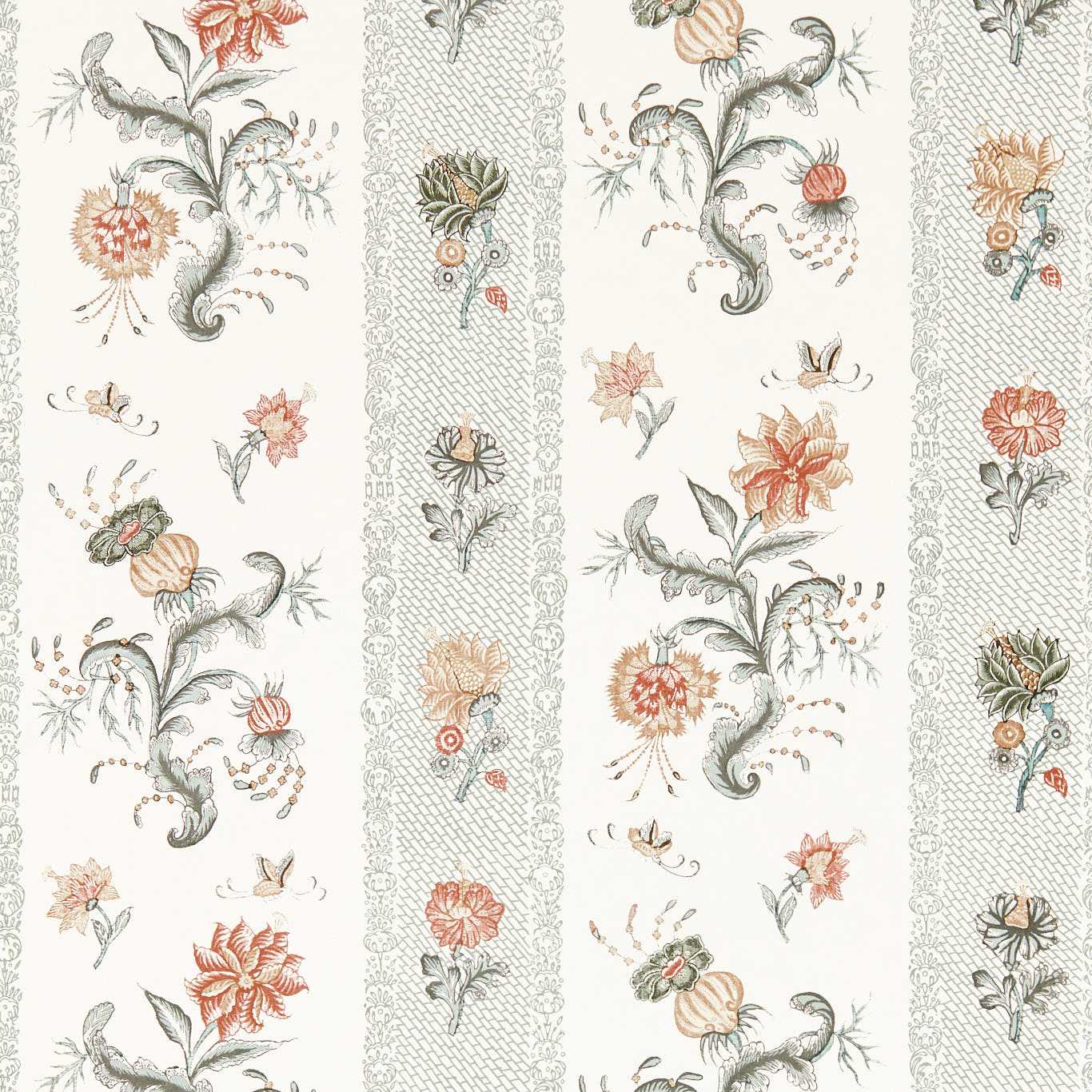 Zoffany behang Papaver stripe Tuscan Pink/Nimbus 313114