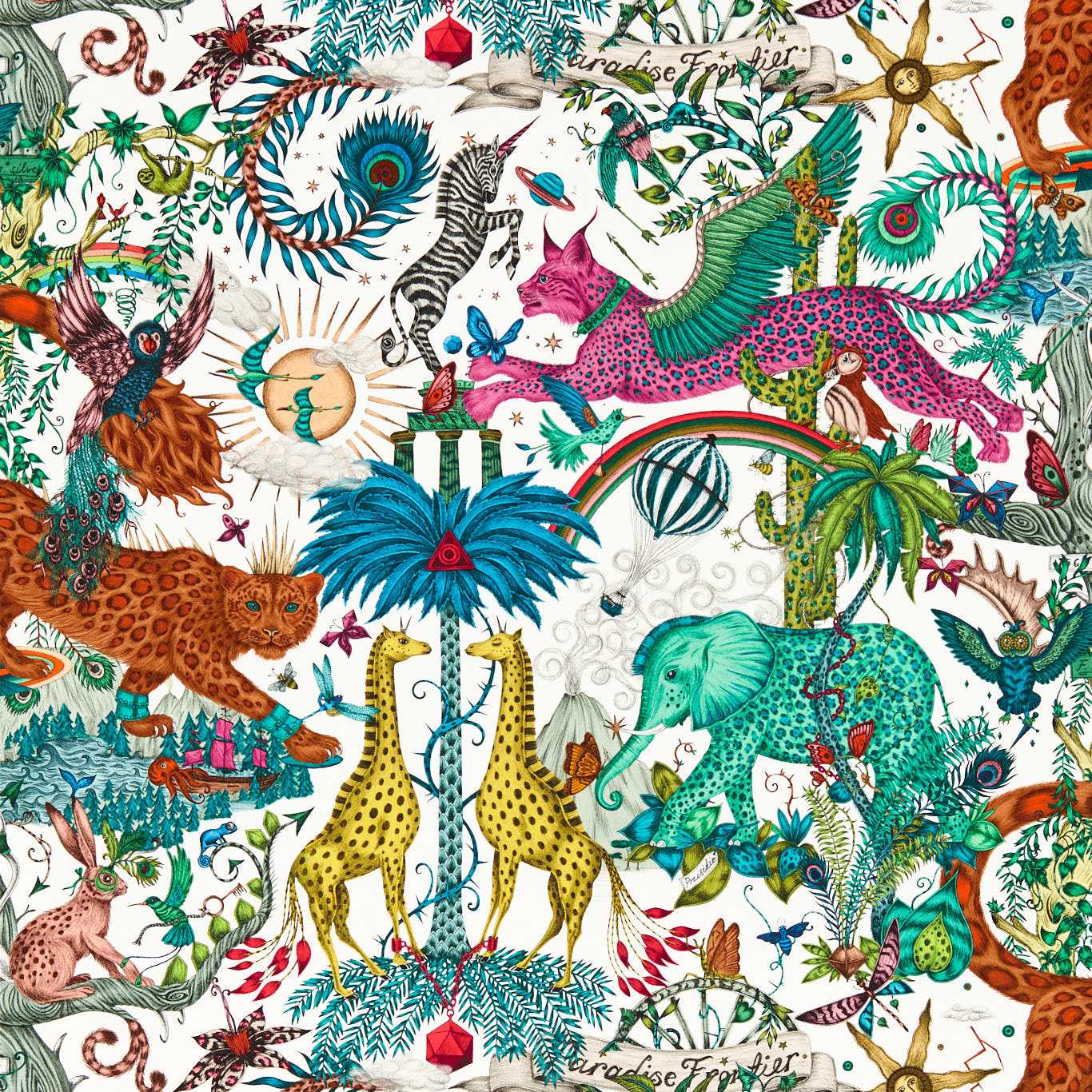 Clarke & Clarke behang Paradise lost Ivory W0216/03