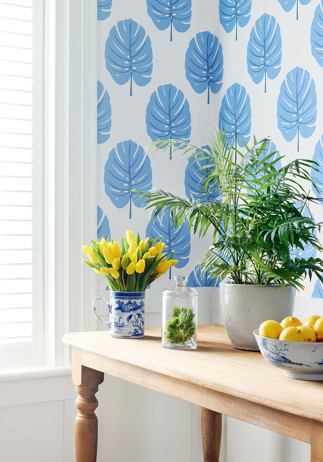 Thibaut behang Monstera Blue T13953