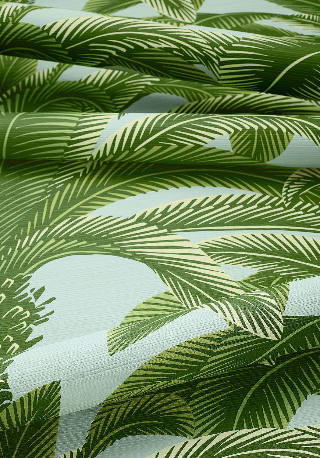 Thibaut behang Queen Palm Green and Blue T13908