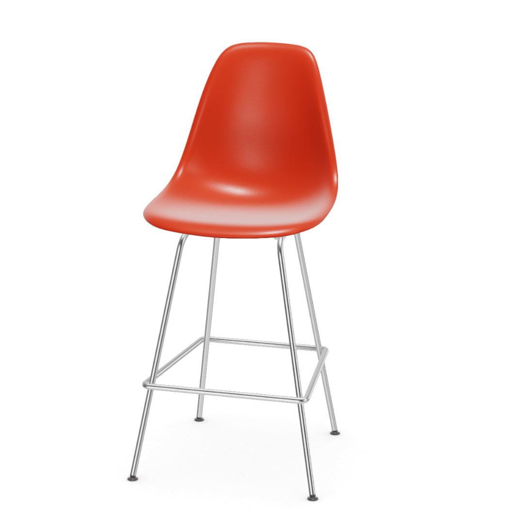 Vitra Eames plastic stool RE medium met Chroom onderstel