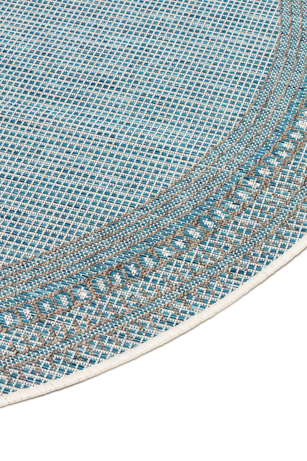 Roolf living Harper Buitentapijt rond blauw
