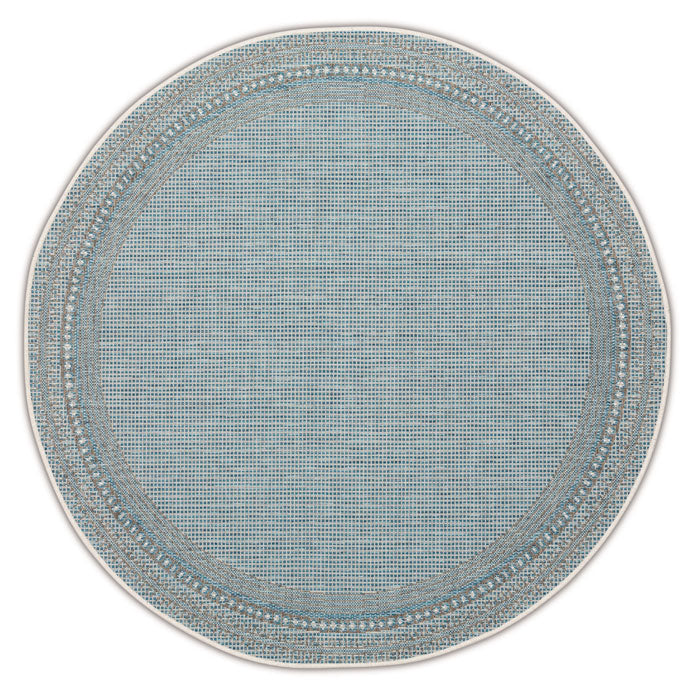 Roolf living Harper rond Buitentapijt blauw