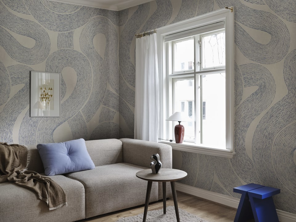 Sandberg behang Sand Indigo Blue S10359