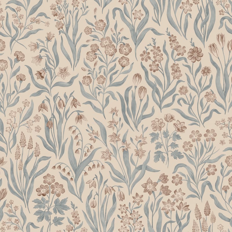 Sandberg behang Märta Misty Blue S10780