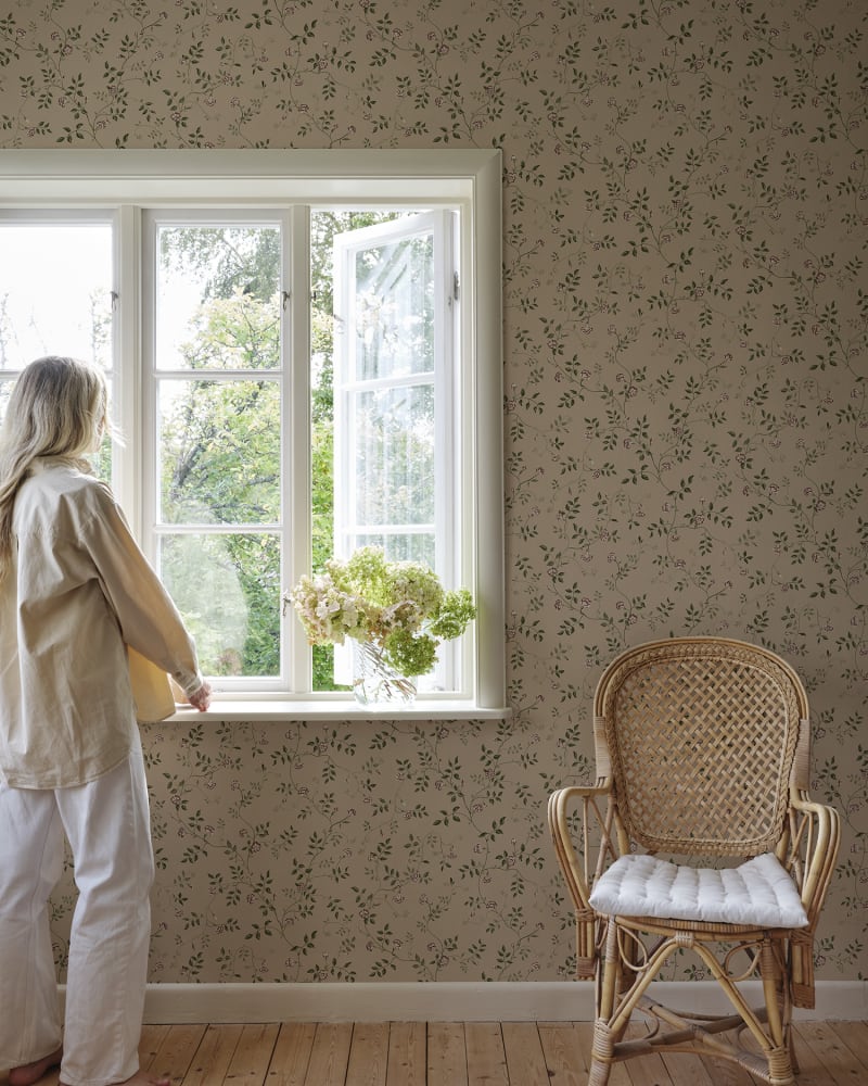 Sandberg behang Henny Beige S10788 sfeerbeeld
