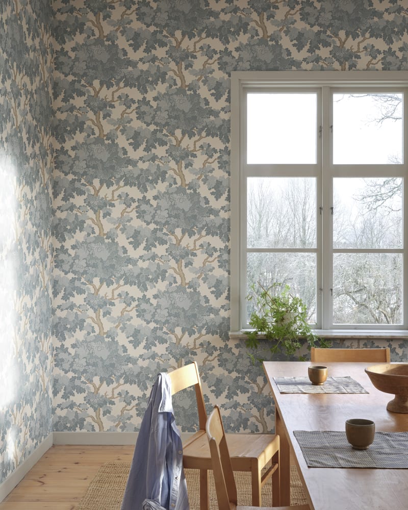 Sandberg behang Eken Light Blue S10790 sfeerbeeld