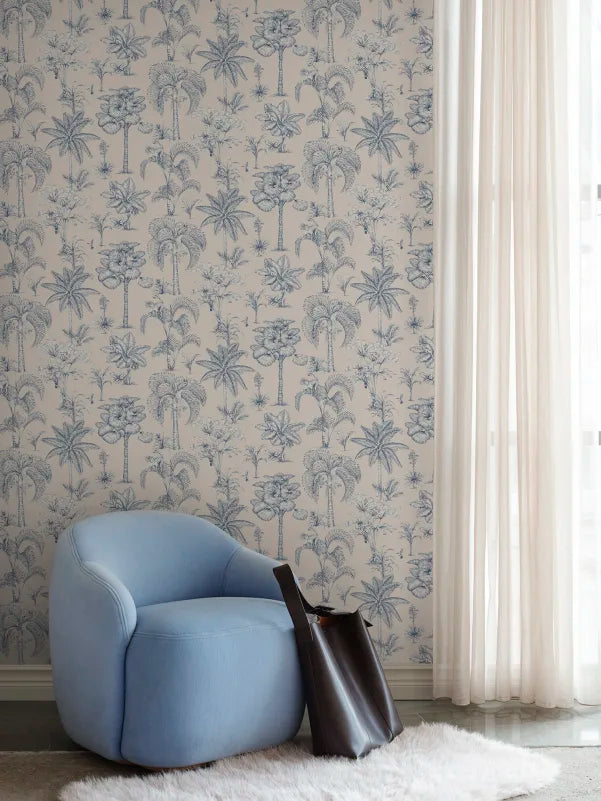 Sandberg behang Adele Blue S10649