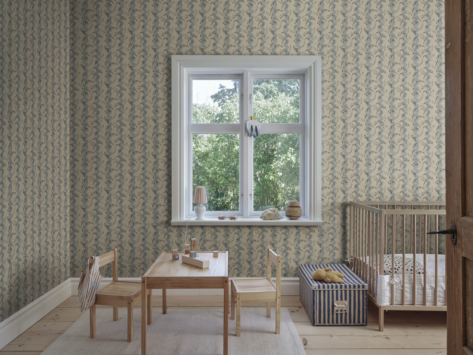 Sandberg behang Beatrice Misty Blue S10611