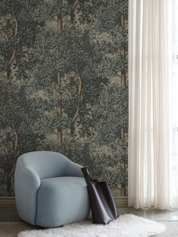 Sandberg behang Charles Blue S10714