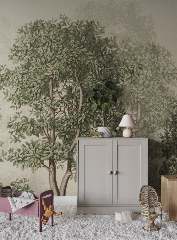 Sandberg behang Charles Mural Green S10637