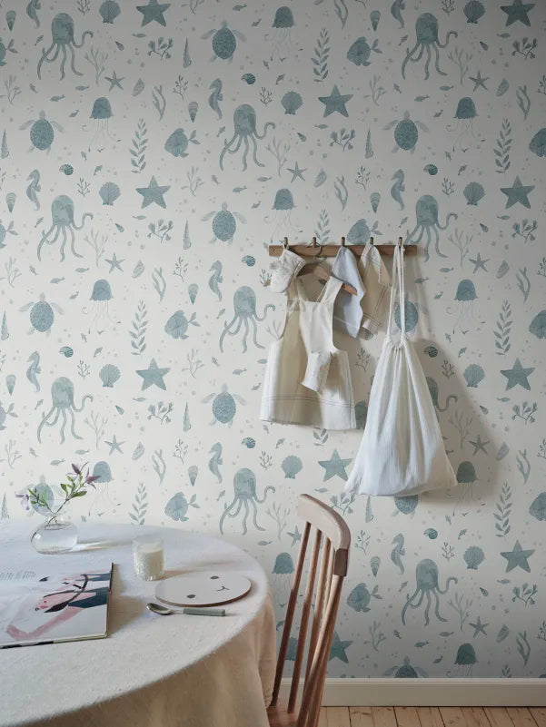 Sandberg behang Della Ocean Blue 243-36