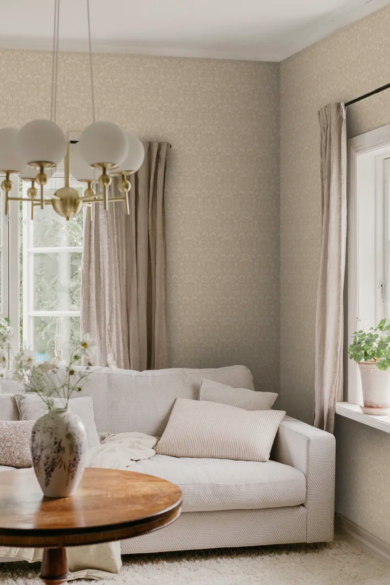 Sandberg behang Emil Beige S10570