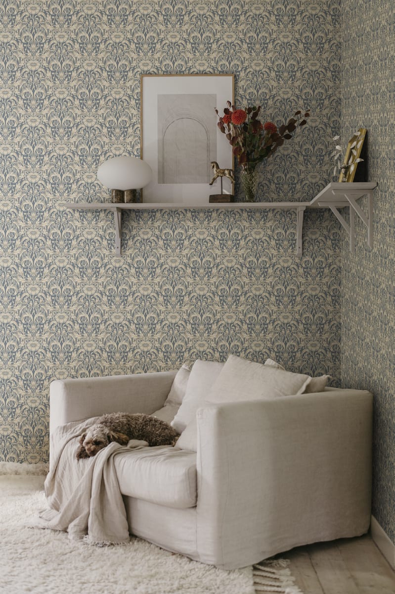 Sandberg behang Emil Indigo Blue S10571