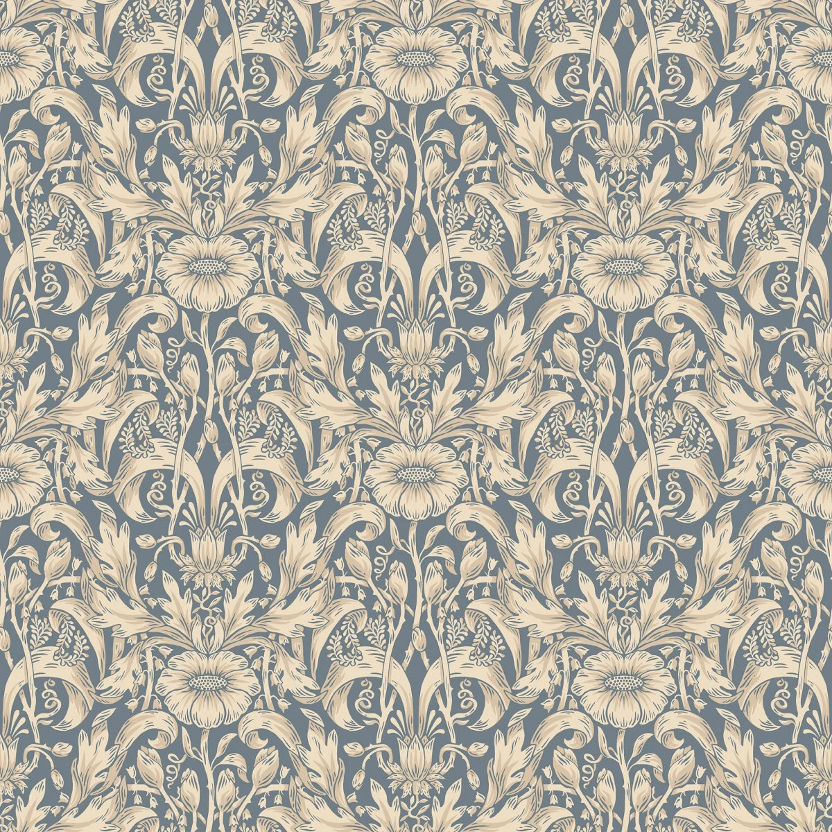 Sandberg behang Emil Indigo Blue S10571