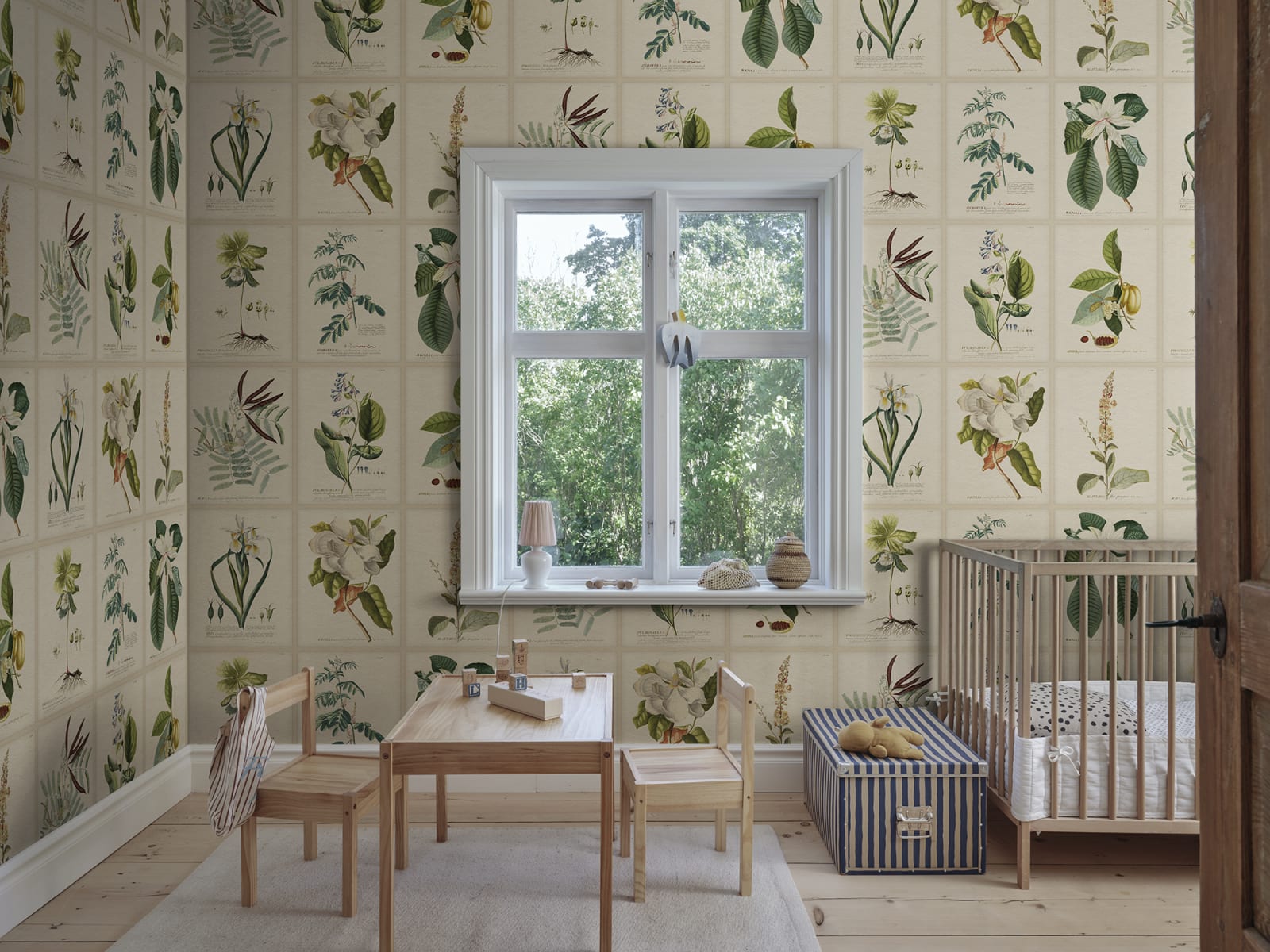 Sandberg behang Flora Green S10598