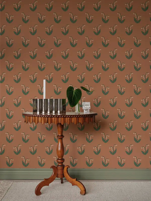 Sandberg behang Lilly Terracotta S10636