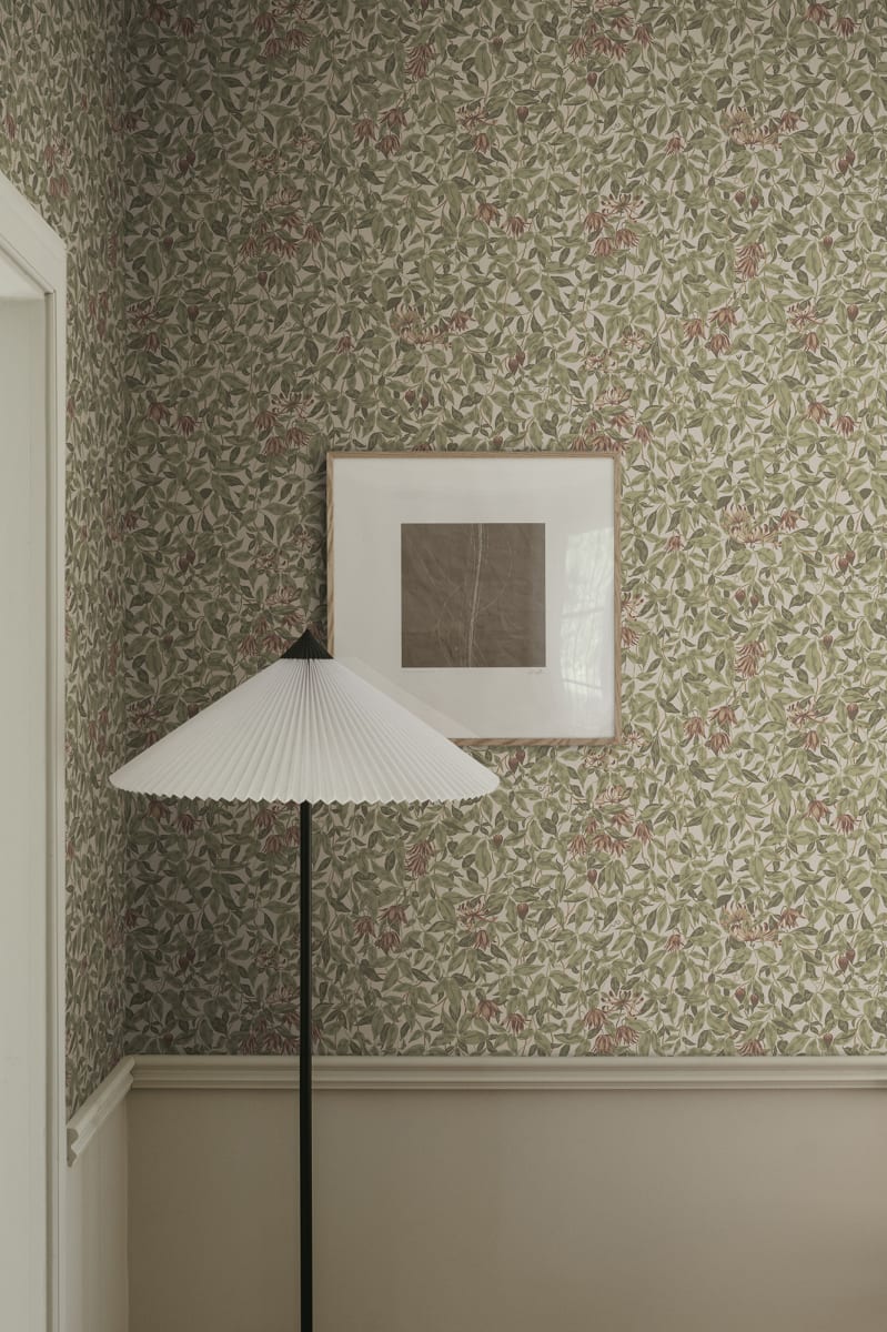 Sandberg behang Linnea Burgundy S10557