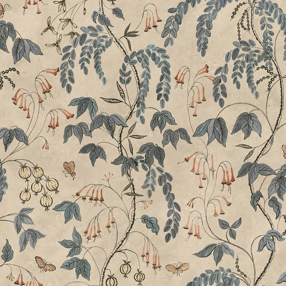 Sandberg behang Ottilia Misty Blue S10574