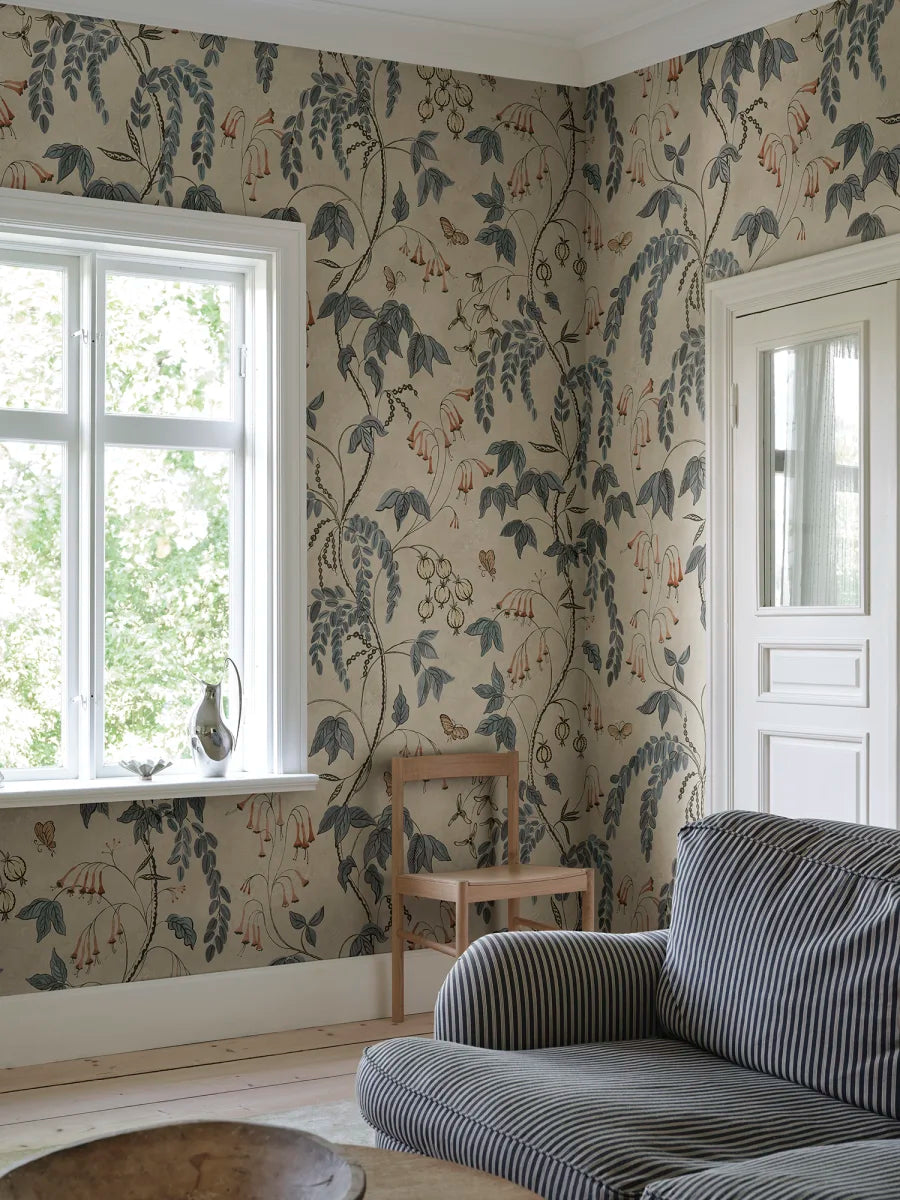 Sandberg behang Ottilia Misty Blue S10574