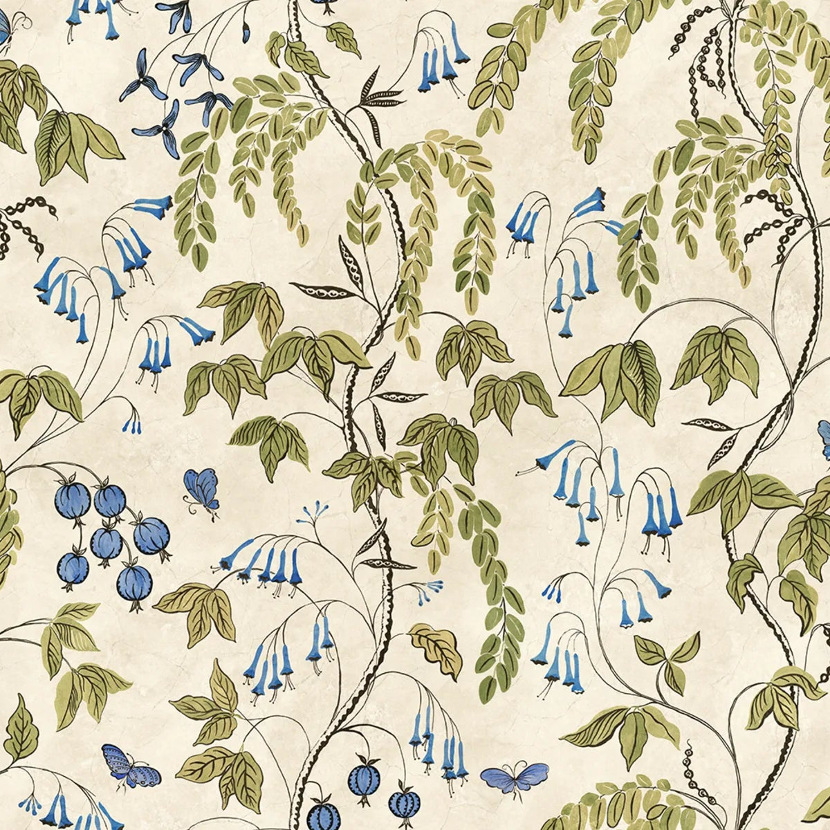 Sandberg behang Ottilia Olive Green S10583