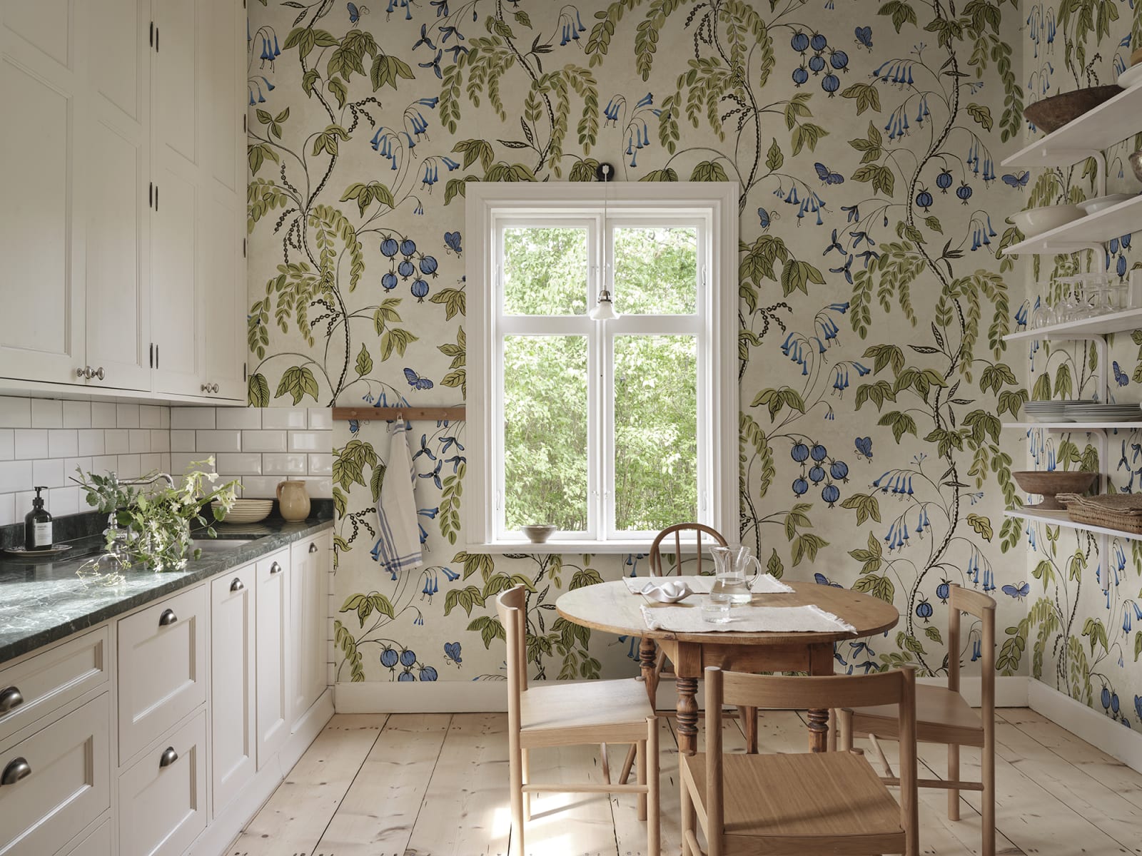 Sandberg behang Ottilia Olive Green S10583